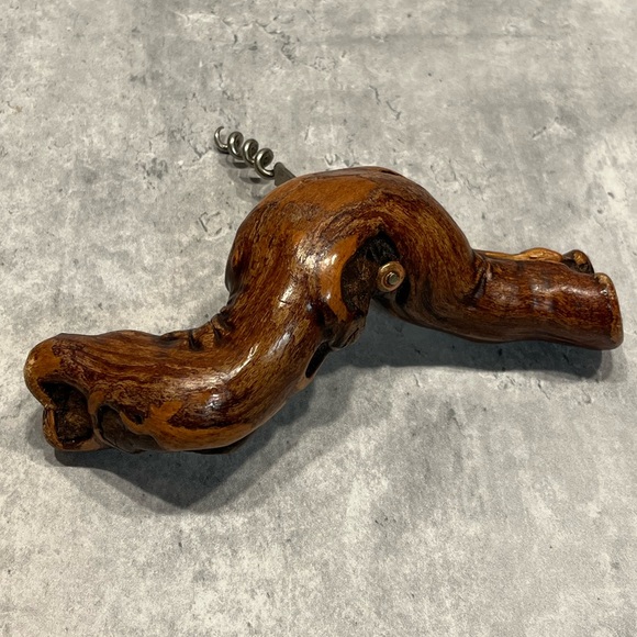 Vintage Corkscrew Laurent Siret Rochefort France wooden handle - Picture 4 of 12